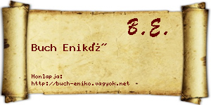 Buch Enikő névjegykártya